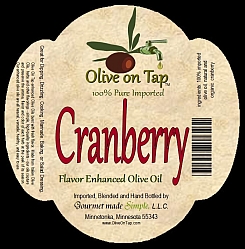 Cranberry Enhanced Olive Oil from Olive on Tap