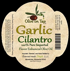 Garlic Cilantro Enhanced Olive Oil from Olive on Tap