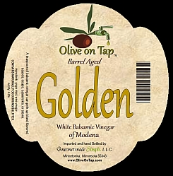 Golden Aged White Balsamic Vinegar from Olive on Tap