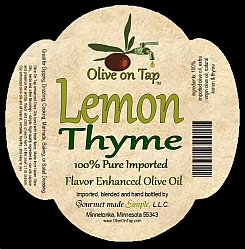 Olive on Tap Lemon Thyme Enhanced Oilve Oil
