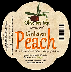 Golden Peach Aged White Balsamic Vinegar from Olive on Tap