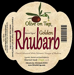 Rhubarb Aged White Balsamic Vinegar from Olive on Tap
