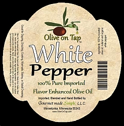 White Pepper Enhanced Olive Oil from Olive on Tap